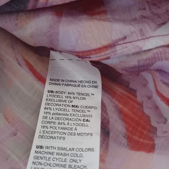 Chico’s Women’s 0 (US 4) Beaded Embellished Boho Tunic Top Paisley Multicolor - Picture 3 of 8